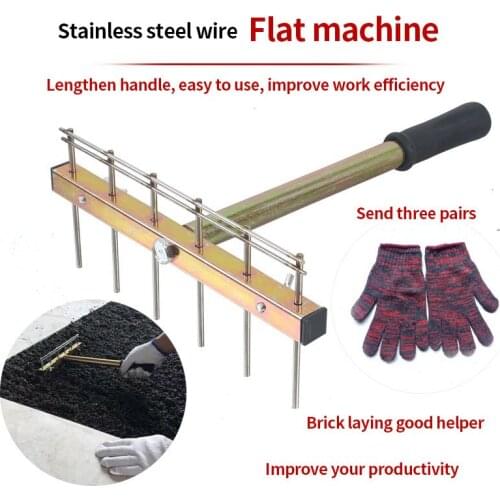 Paving brick flat ash device drive sand flat sand device tile mortar dust rake floor tile tool rake