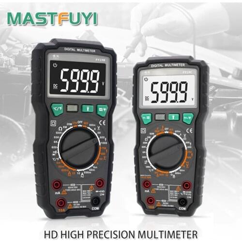 Mastfuyi FY19B / FY19C Digital Multimeter 6000 Counts High Speed Classical Tester Intelligent NCV True RMS Temperature Universal