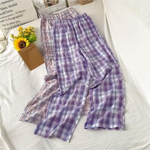 GDZSHP Women's Plaid Trousers