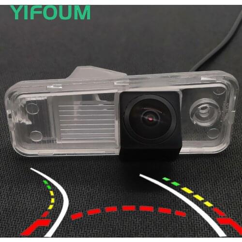 AHD Fisheye 12LED Dynamic Trajectory Car Rear View Camera For Hyundai Santa Fe IX25 Azera Carens Creta Grand SantaFe IX45 XL HG