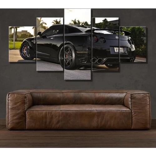 Canvas Paintings HD Print Frame Artwork Modern 5 Pieces Nissan Skyline Gtr Car Pictures Bedside Home Decorative Wall Art Posters
