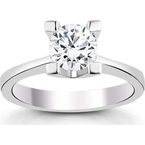 Symbol Gold 1.00 Carat H VS2 Color HRD Certified Diamond Engagement Ring Baguette Chic Jewelry Rings Anniversary Wedding Women