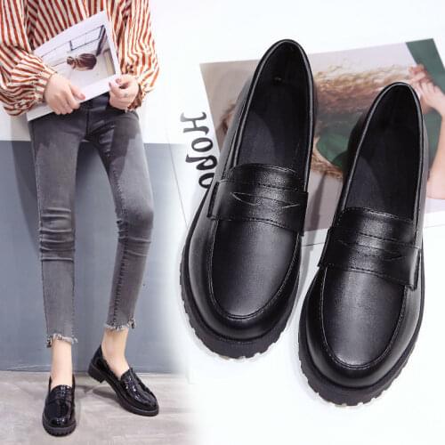 EAGSITY fashion penny loafers shoes women flats loafers round toe slip on comfort casual soft walking shoes black brown