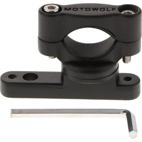 Motorcycle Black Rearview Mirror Rotatable Extended Bracket Mount