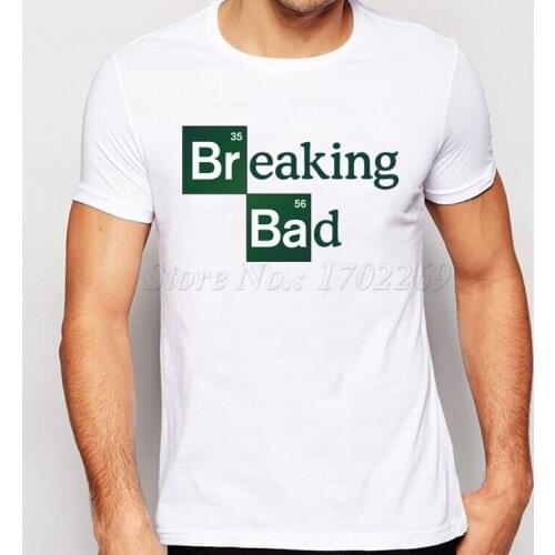 Letter Printed Breaking Bad logo Men T Shirts Round Neck Short Sleeve Novelty Male Tops High Quality Boy Tee Shirts