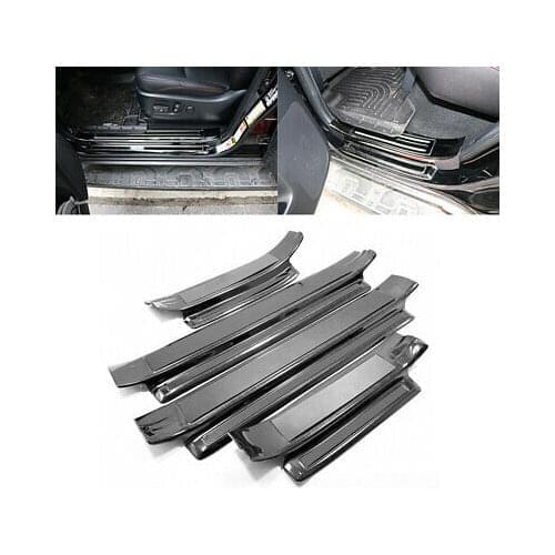 Stainless Black Door Sill Scuff Plate Cover 4pcs For Toyota 4Runner 2014 - 2021