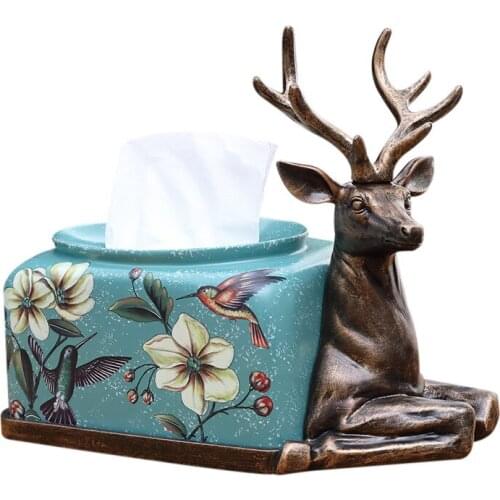 New Tissue Box Deer Design Home Room Desktop Decoration Accessory Household Cute Elegant Decorative Drop Shipping