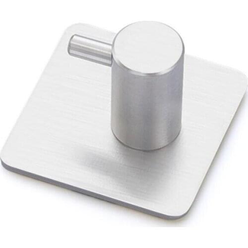 New 50pcs/lot Self Adhesive Home Kitchen Wall Door Hook Key Rack Kitchen Towel Hanger Stainless steel