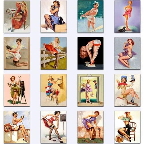 Full Square Diamond mosaic Cartoon sexy beauty DIY Diamond painting Cross stitch beautiful lady Diamond embroidery cute girl 08