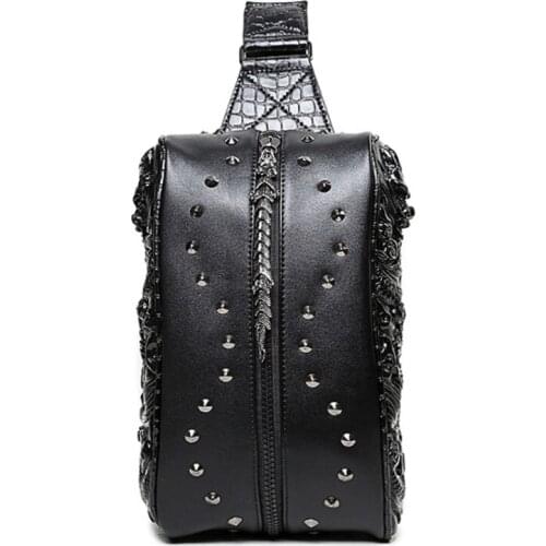 Luxury Messenger Bag Thicken Leather Men Chest Bag Retro Crossbody Shoulder Bag Mens Business Sling Bags Male Large Chest Pack