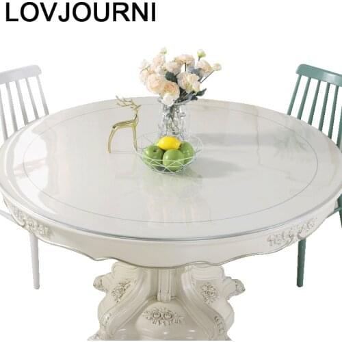 Pokojowy Tovaglie Obrus Kuchenny Plastique Toalha De Mesa Redonda Round Tablecloth Cover PVC Manteles Nappe Table Cloth