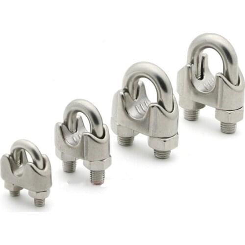 U type clamp Wire Rope Clips M2/3/4/5/6/8/10/12/14mm Wire Rope Clip Cable Bolts Rigging Hardware clamps 304 Stainless Steel