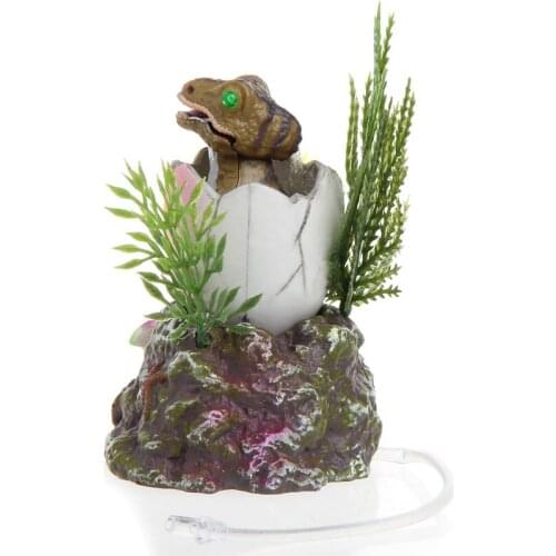 Aquarium Fish Tank Decoration Baby Dinosaur Oxygen Air Operated Wheel Ornament