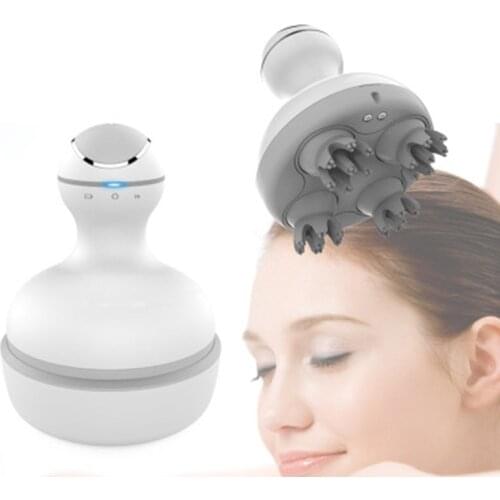 New 3D waterproof Electric Head Massager Wireless Scalp Massage Promote Hair Growth Body deep tissue Kneading Vibrating