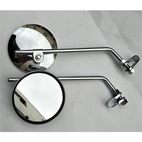 Chrome Motorbike Mirror Refit Scooter Mirror Retro Rearview Mirrors Universal Motorcycle Accessories for Suzuki Honda 8mm 10mm