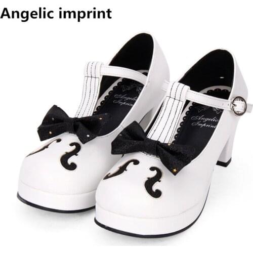 Angelic imprint handmade woman mori girl lolita cosplay shoes lady high heels pumps women princess dress party shoes 33-47 note