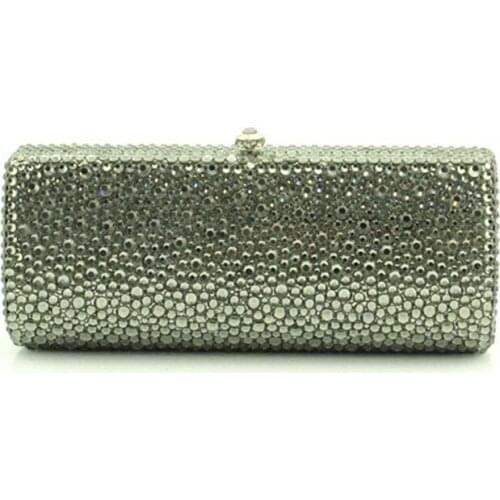 Women green Crystal Clutch Evening Bags Metal Hard Case Party wallet Floral Clutches Handbag and Purse Bridal Wedding Clutch Bag