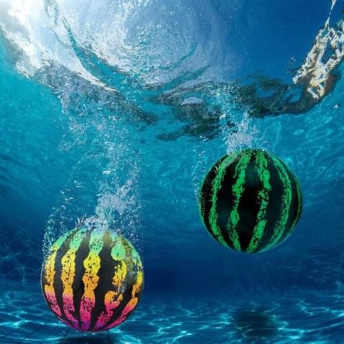 1 Pc Creative Inflatable Ball Simulation Watermelon Rubber Ball Beach Pool Play Early Education Gifts Soft Toys for Children