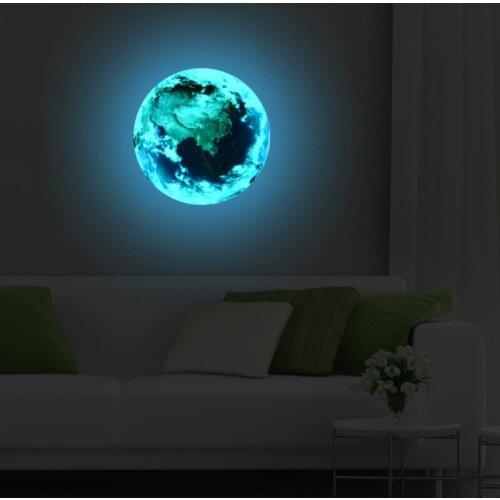 1pcs Cloud Stickers 5cm Cartoon Wall Kids Bedroom Glow In The Dark Wall Moon Earth Stickers Cartoon DIY 3D