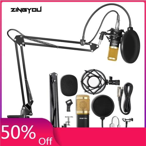 100% Original ZINGYOU BM 800 Studio Microphone Professional Bm800 Condenser Sound Recording Microphone for Computer