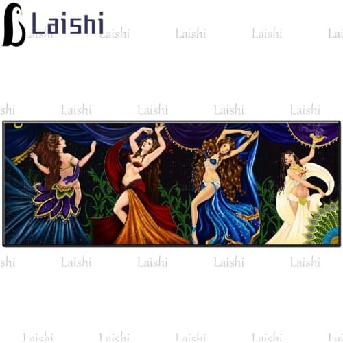 3D picture of rhinestones mosaic Western style desert camel beauty dance diamonds painting sale crystal beads home decoration