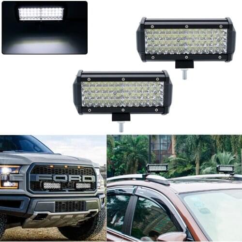 7''144W offroad led light bar 12V 24V Spot Flood led Work Light for Jeep Car 4WD Truck 4x4 SUV ATV