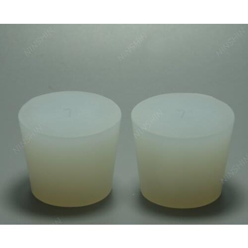 7# Silicone Plug with Hole for Airlock Valve Bubbler Brew Wine Food Grade Silicone Rubber Stopper,Lab Silicon Stopper,2PCS/LOT