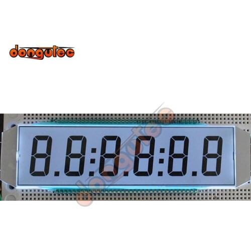 70PIN TN Positive 6-Digits Segment LCD Panel 5V (White Backlight) Tanker Display