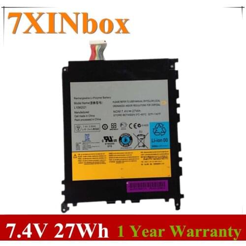 7XINbox 7.4V 27Wh Original L10M2121 Laptop Battery For Lenovo Ideapad Y1011 S1 K1 Tablet PC 21CP5/57/128