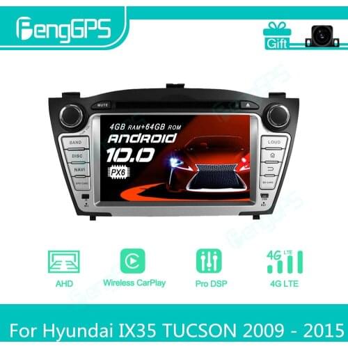 For Hyundai IX35 TUCSON 2009 - 2015 Android Car Radio Stereo Multimedia DVD Player 2 Din Autoradio GPS Navigation PX6 Unit Scree