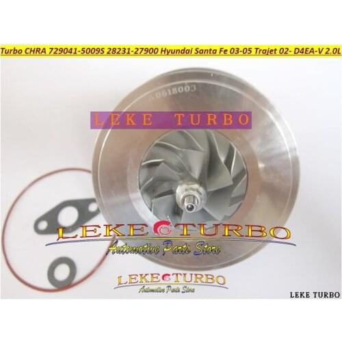 Free Ship Turbocharger Turbo Cartridge CHRA GT1749V 729041-5009S 729041 28231-27900 For HYUNDAI Santa Fe Trajet D4EA-V 16v 2.0L