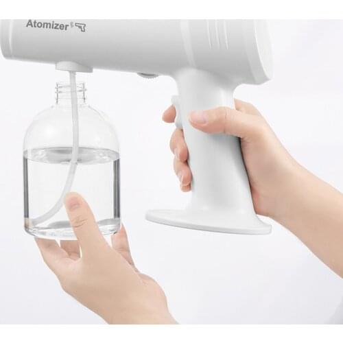 USB Wireless Disinfectant Atomizer Spray Gun with Blue Light Electric Adjustable Mist Maker for Home Garden Hotel 1200mAh 300ml