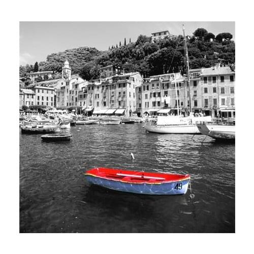 Large Size Single Wall Free shipping hot sale fishing boat reproduction painting printed oil painting YX-1991