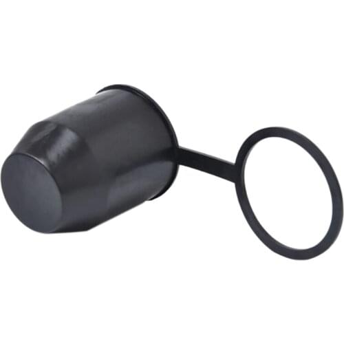 Black Tow Bar Ball Push-in Type Cover Cap Car Hitch Towball Trailer Protection Cap EIG88 Suitable for RV Trailer