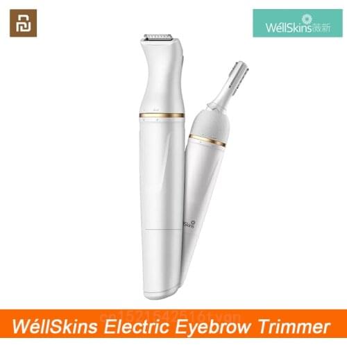 Youpin Wellskins Electric Eyebrow Trimmer Eye Brow Epilator Mini Shaving Portable Razors Facial Hair Remover Hair Clip Trimmer