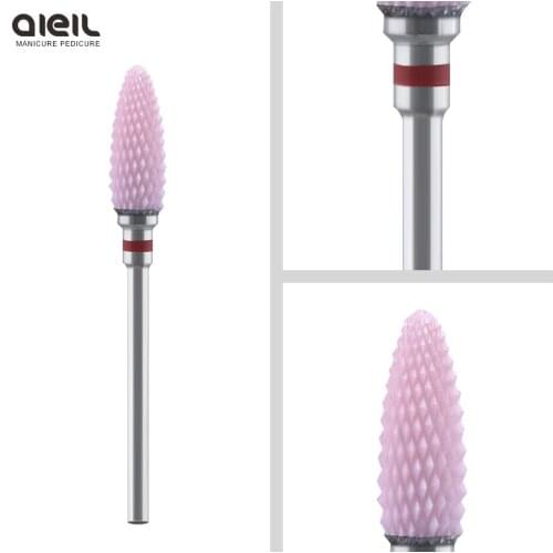 Ceramic Rotary Burr Nail Drill Bit For Electic Nail Drill Machine Milling Cutter for Manicure Pedicure Drill Accessory Tool