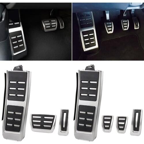 Stainless Steel Sport Foot Rest Fuel Brake Pedal Plate Cover Set For Audi A4 S4 A5 A6 S6 Q5 S5 A7 S7 C7 A8 S8 Car Accessories