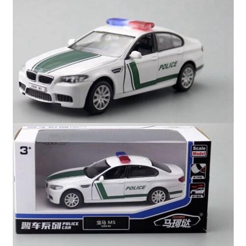 Die Casts Collectible Model Cars Alloy Sports Car Boy Coche Auto Gift 1:36 Middle East M5 Cop Car Toys for Children
