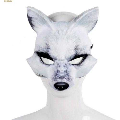 Animal Mask Cosplay Accessories Mask Half Face Covered Party Mask for Halloween Realistic Accessery Theme Party