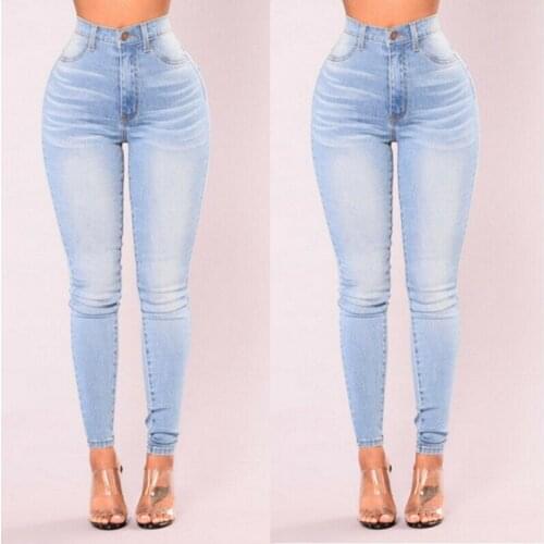 Fashion Womens Stretch Skinny Denim Jeans Casual Sports Ladies Slim Jeggings High Waist Pencil Pants Trousers Plus Size S-XXL