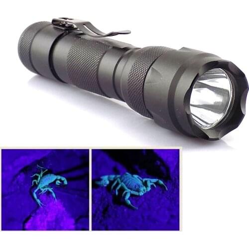 Powerful 395nm Uv Led Flashlight Flash Light Torch Lamps Ultra Violet Purple Linternas Ultraviolet Backlight for money detection