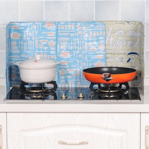 Cartoon Splatter Shield Guard Oil Divider Splash Proof Baffle Tool Kitchen Cooking Frying Pan Oil Splash Screen Cover Gas Stove