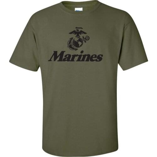 2018 Fashion Cotton T-shirt Marine Corps U.S. United States Marines USMC Military Mens Tee Shirt 426