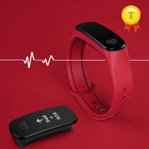 2018 new ECG/PPG Health Men Women Wristband Smart Bracelet Heart Rate Blood Pressure Monitor Sport Fitness band for ios android