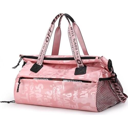 New 2021 Fashion Travel Bag Big Nylon Bag Duffel Bag Women Luggage Letter Print Weekend Bag Overnight Bag Fitness Gym Bag Yoga