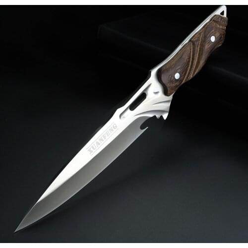 Wilderness survival knife outdoor knife carrying cold weapons self-hard weapon high hardness military knife straight knob