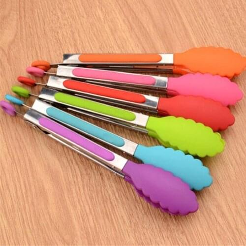 Food Grade Silicone Food Tong Kitchen Tongs Utensil Cooking Tong Clip Clamp Accessories Salad Serving BBQ Tools