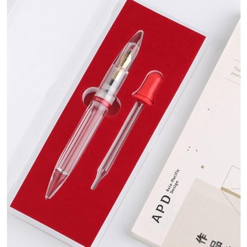 Moonman M2 Large Capacity Demonstrate Fountain Pen with Dropper Visable Ink Transparent Pens for Writing School Office Supplies