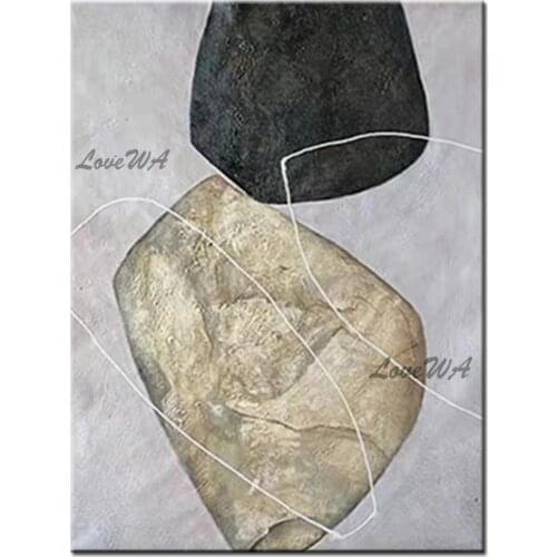 Modern Hand-painted Stone Picture Art Oil Painting Canvas Wall Decor Art Acrylic Canvas Paintings Home Decoration Piece For Deco