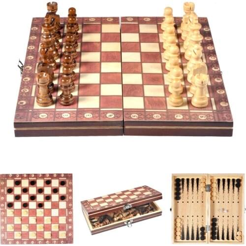 High Quality Amazon 8 Group Monopoly-Magnetic 3-In-1 Chess Set Wooden Folding Chess With A Little Magnetism